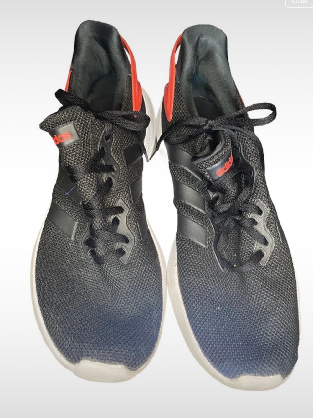 adidas Men’s Black Sneakers with Red Heel Accents